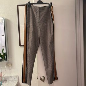 Sandra Checkered Pant with Stripe